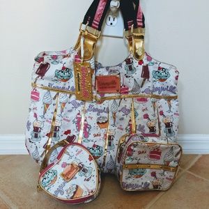 Betsey Johnson sweet treats bag & two cosm…